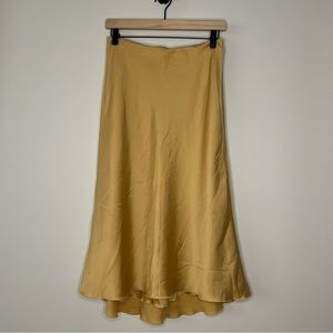 Abercrombie & Fitch Pale Yellow Midi Skirt (M)